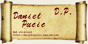 Daniel Pučić vizit kartica